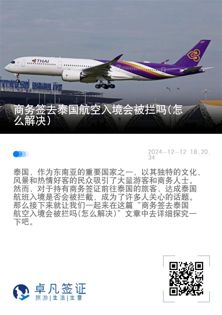 商务签去泰国航空入境会被拦吗(怎么解决)